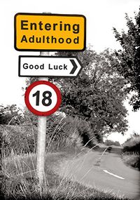 Tap to view Road Sign 18th Birthday Card