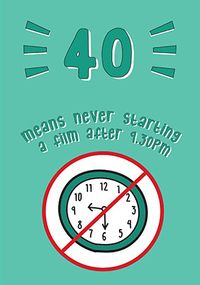 Tap to view 40th Late Film Birthday Card