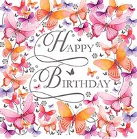 Tap to view Butterfly Border Birthday Card