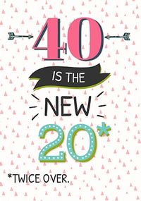 Tap to view 40 Is The New 20 Birthday Card