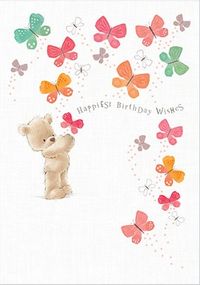 Tap to view Birthday Wishes Bear and Butterflies Card