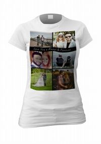Tap to view Newlyweds Romantic Personalised Photo T-Shirt
