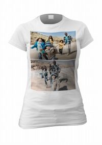 Tap to view 2 Photo Upload Women's T-Shirt - Personalised