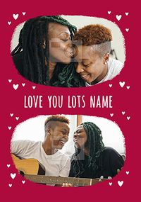 Tap to view Love You Lots Red Photo Valentine's Card