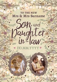 Tap to view Midsummer Dream Photo Son & Daughter-In-Law Wedding Card