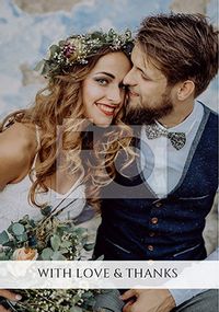 Tap to view Banner - Photo Thank You Wedding Card