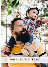 Tap to view Happy Father's Day Full Photo Upload Card - Text Banner