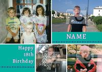 Tap to view Essentials - 18th Birthday Card Multi Photo Upload Contemporary