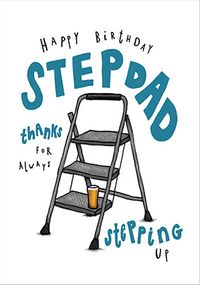 Tap to view Stepdad Stepladder Birthday Card