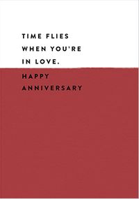 Tap to view Time Flies Anniversary Card