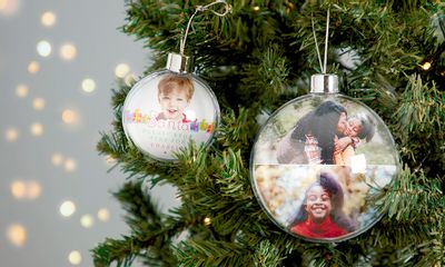 Personalised Christmas Baubles - Add A Photo | Funky Pigeon