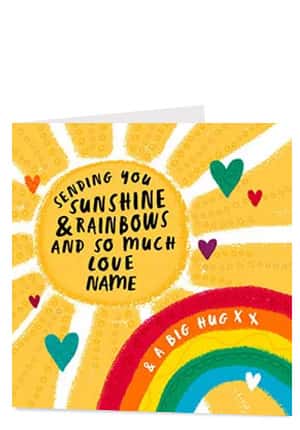 Sunsshine and rainbows card