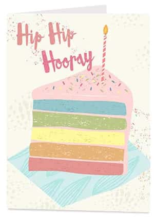 Rainbow cake card