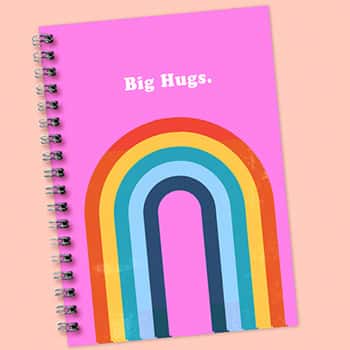 Big Hugs Rainbow Notebook