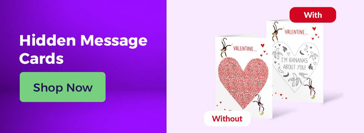 Shop Hidden Message Valentine's Day Cards