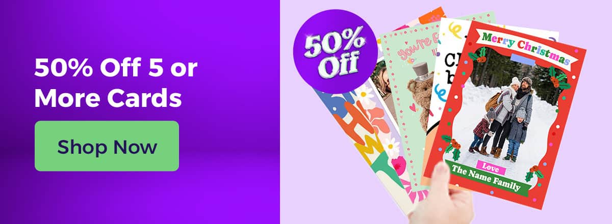 Shop 50% Off 5+ Cards