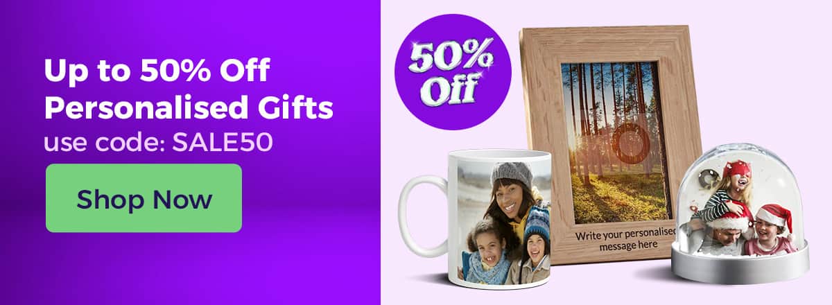 Shop 50% Off Personalised Gifts