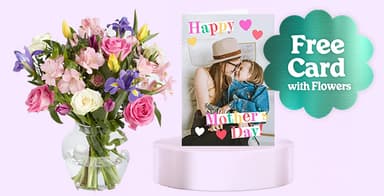 Free A5 Card With Flowers