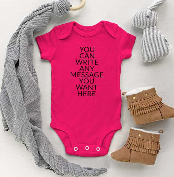Any Message Personalised Baby Grows