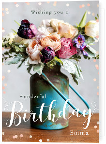 Birthday flowers card