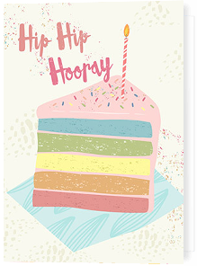 Rainbow cake card