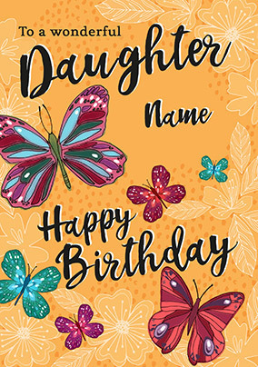 Wonderful Daughter Personalised 3D Birthday Card | Funky Pigeon