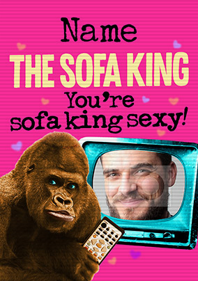 Sofa King Photo Valentine's Flip Card