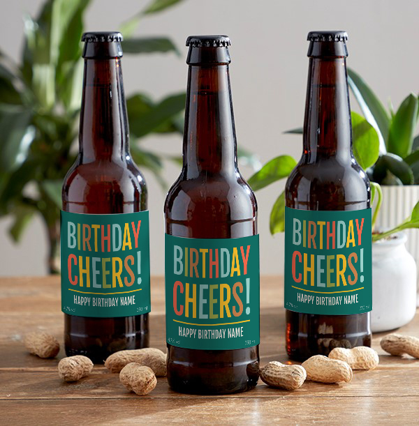 Birthday Personalised Lager Bottles - Multi Pack | Funky Pigeon