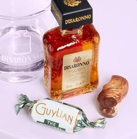 Tap to view Disaronno gift set with Guylian Chocolates