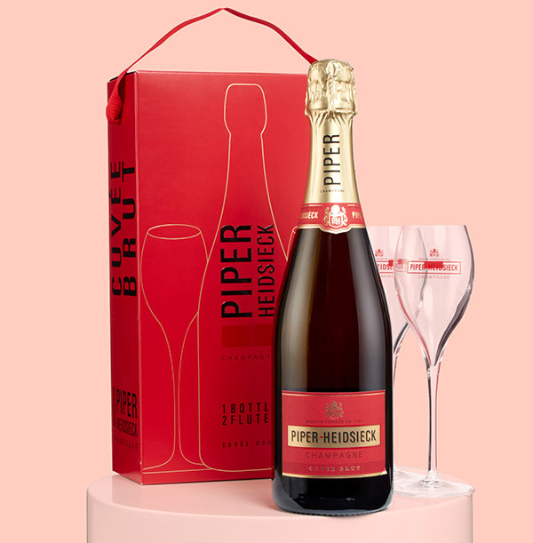 Piper Heidsieck Champagne and Flutes Gift Set