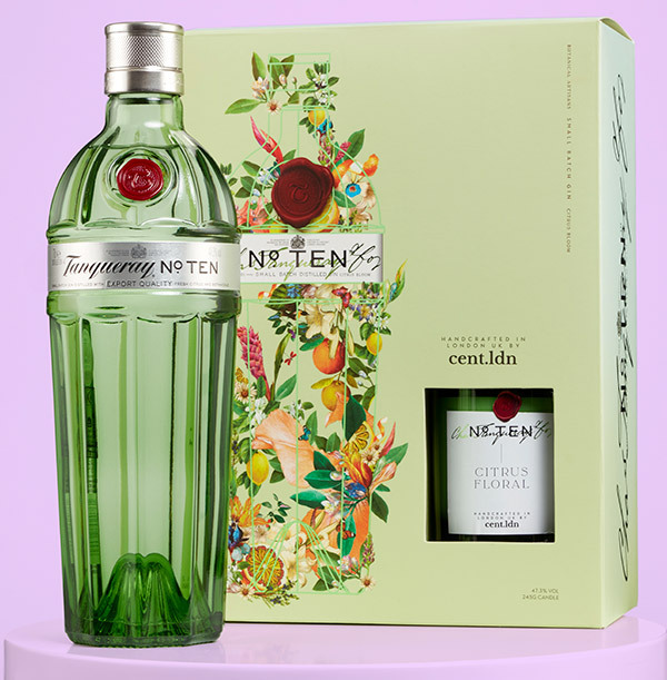 Tanqueray Ten 70cl Gin and Candle Gift Set | Funky Pigeon