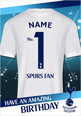 No 1 Tottenham Fan Birthday Card