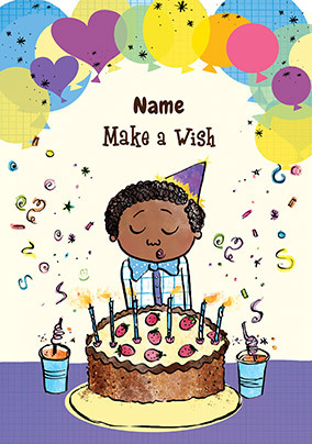 Make a Birthday Wish Personalised Card
