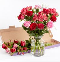 Tap to view Pink Rose and Alstroemeria Letterbox