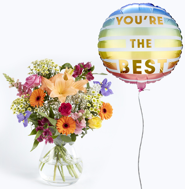 You're The Best Bouquet & Balloon Gift Set