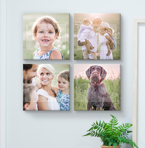 Family Photo Canvas Set - Black Border