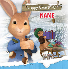 Peter Rabbit Personalised Christmas Card