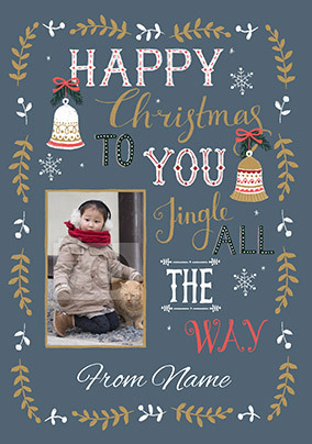 Jingle All the Way Photo Christmas Card
