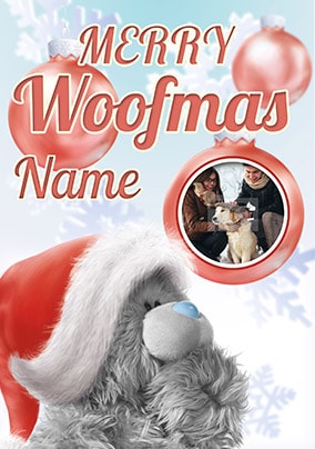 Me To You Merry Woofmas Photo Christmas Card