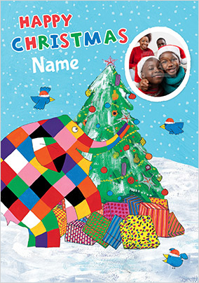 Elmer - Happy Christmas Photo Card