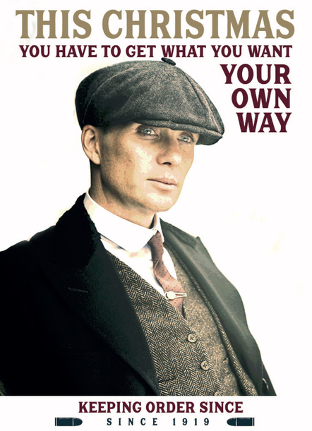 Peaky - Your Own Way Personalised Christmas Card