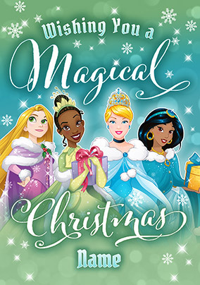 Disney Princess Magical Christmas Personalised Card