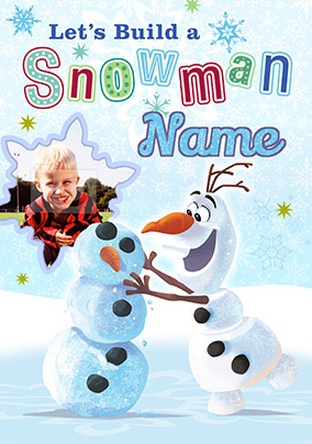 Frozen Olaf Photo Christmas Card