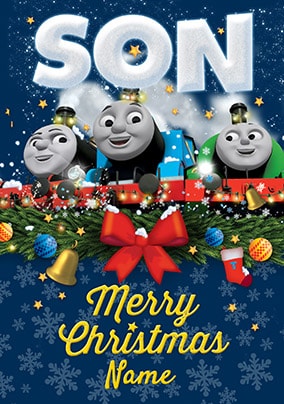 Son Thomas The Tank Engine Personalised Christmas Card