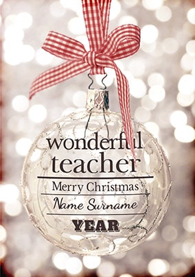 christmas baubles for teachers