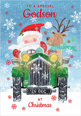 Special Godson Personalised Christmas Card