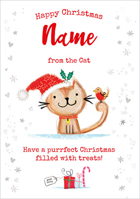 Happy Christmas from the Cat Card