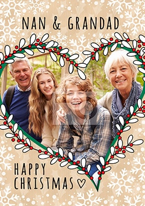 Nan & Grandad Photo Christmas Card