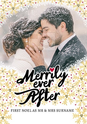 First Christmas Mr & Mrs Photo Card