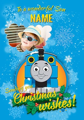 Wonderful Son Thomas The Tank Engine Photo Christmas Card